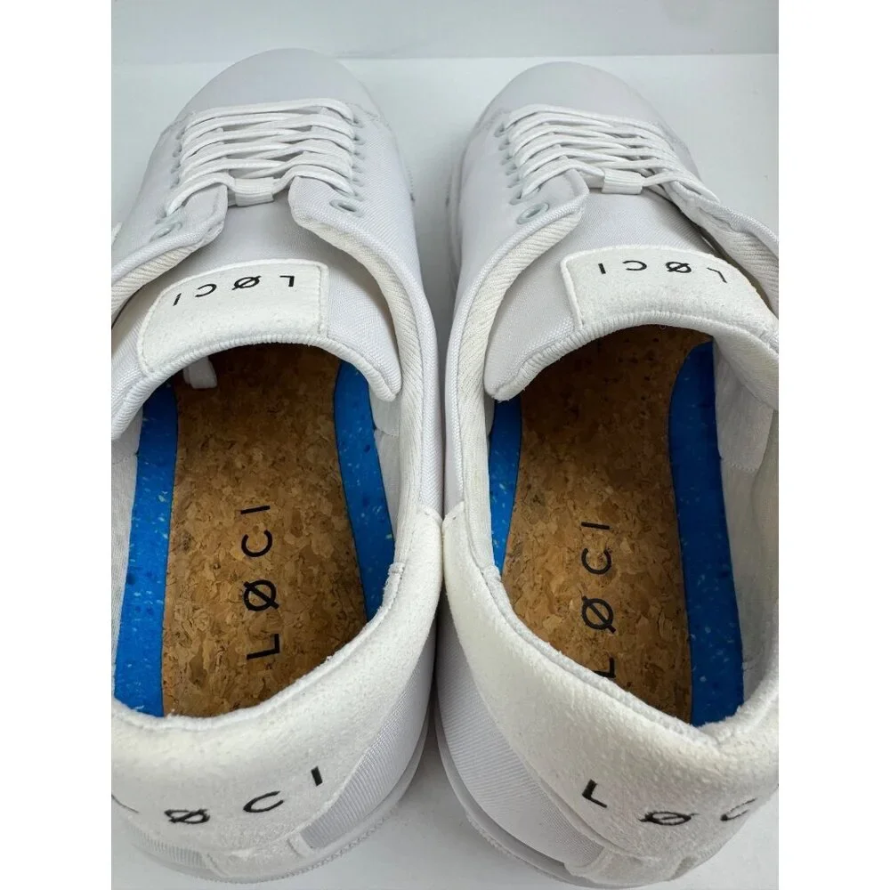 Loci NEW Nine White Sneakers Unisex EU 43 (Men's 10/Women's 11) Designer Court